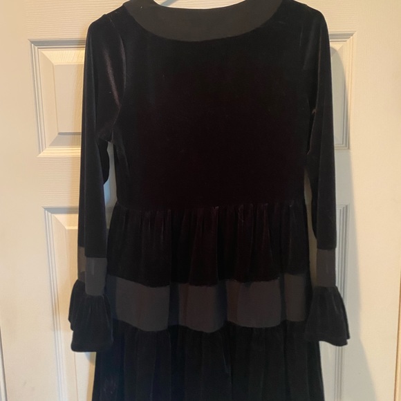 NWT Chelsea & Violet Boho Black Velvet Dress With Embroidery. - Picture 6 of 13